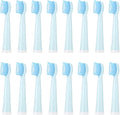 16pcs Compatible for Uphylian/Konka/PHYLIAN A11 Toothbrush Replacement Heads Soft Brush Bristles Nozzles(16PCS Blue)