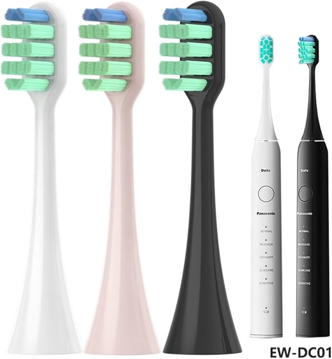 16pcs Replacement Toothbrush HeadsCompatible for Panasonic Doltz EW-DC01/DC12/PDL54/PDP51/EW1031/DE92/WEW0980/DL40/DL75/DL82(16pcs Pink)