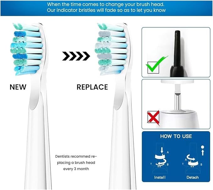 20 Pcs Toothbrush HeadCompatible for Replacement FW-507/508/515/551/917/959/2011/D1/D3/D7(20 PCS White)