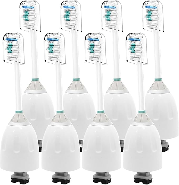 Compatible with Sonicare Screw-on E Series Electric Brush Head Xtreme Replacement Toothbrush Heads(8 Pcs)