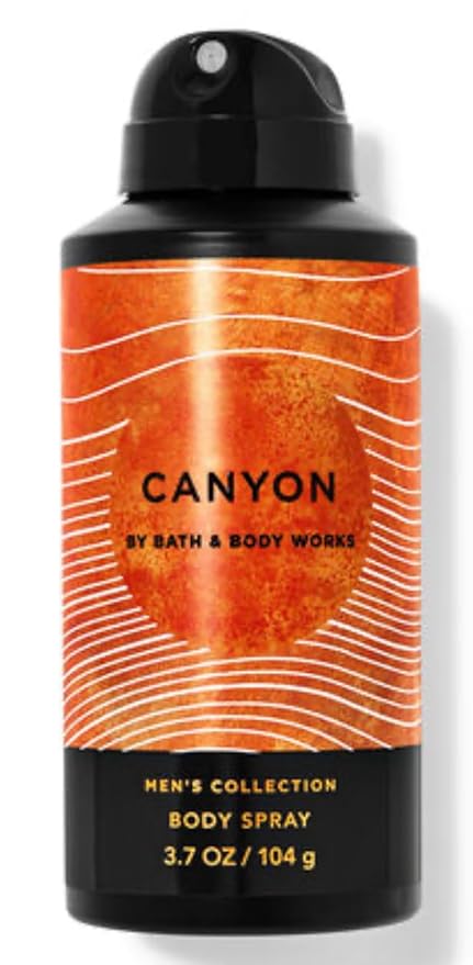 White Barn - Bath &amp Body Works - Men's Collection - 3 Piece Bundle - Spray - Body Cream - Shower Gel and Diamond Soap Soap (Canyon) Beige