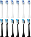 8-16pcs Toothbrush HeadsCompatible for with Protective Cover(6White 6Black)