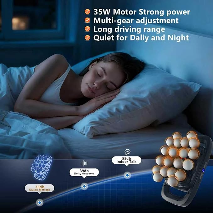 20 Head Massage GunMore Powerful than 16 Head MassagerDeep Tissue Massager Gun with 3 Modes &amp 30 Levels Muscle Massager for Pain ReliefBack MassagerHandheld Massager for BackNeckShoulder
