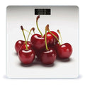 Chilean Cherries Scale for Body Weight Safe Rounded Corners Tempered Glass Digital Bathroom Scale LED Display 400lb Capacity Weight Scales with High Precision Sensors