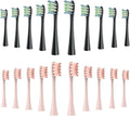 20pcs Brush Head ReplacementCompatible for Toothbrush Soft Bristle X/X PRO/ Z1 Brushes Replaceable(10 Black 10 Pink)