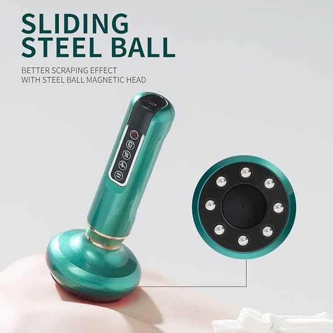 12 Levels Adjustable Handheld Cellulite Massager Charging Heated Guasha Tool Cupping Massage Body Sculpting Machine Cellublast for Cellulite Remover for Body Massager (Grey)