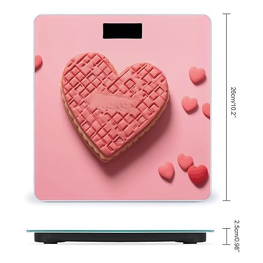 Heart Shaped Food Scale for Body Weight Anti-Slip Sturdy Tempered Glass Weighing Machine Highly Digital Accurate Bright LCD Bathroom Scale for Household Gift
