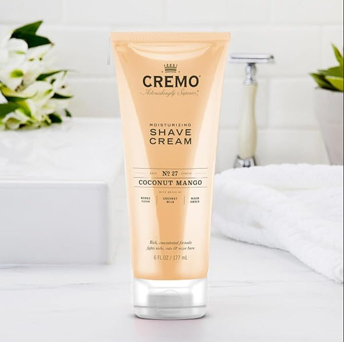 Cremo Coconut Mango Shave Cream for Women 2-Pack and Italian Bergamot Body Wash for Men 16 oz