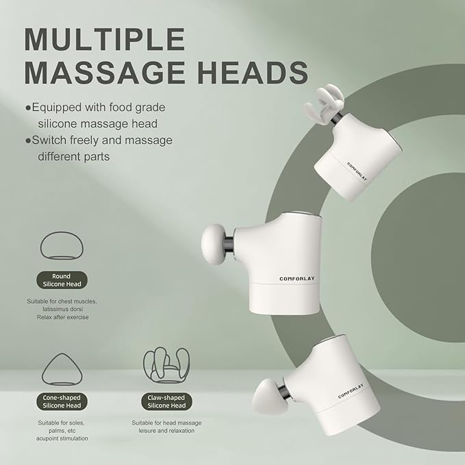 Portable Mini Massage Gun Percussion Deep Tissues Muscle Massager Compact Sports Travel Massage Gun Portable Handheld Massager for Home Gym Office Outdoors
