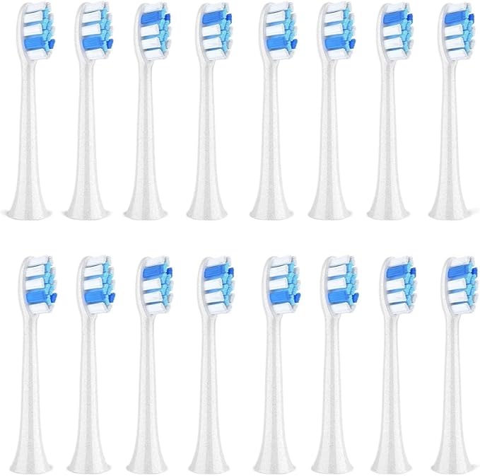Compatible for P11 T9 P80 Electric Toothbrush Heads Compatible with Toothbrush16pcs(16WHITE)