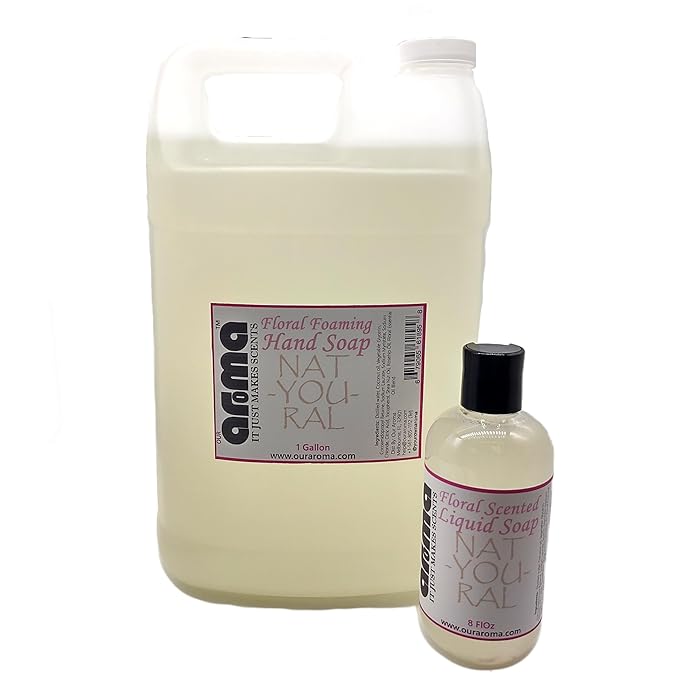 Our Aroma All-In-One Floral Liquid Soap - Natural Plant-based Cleaning for Skin Hair Body
