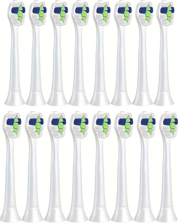 Compatible for Ph Soni Care W2 Optimal White H6063/67 Replacement Brush Heads Diamond Clean Series Electric Toothbrush(16PCS)