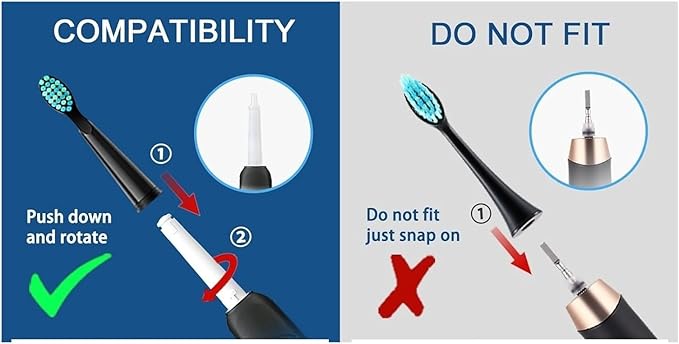Replacement Toothbrush Heads Compatible for FW-507/508/551/515/917/959/2011FW-D1/D3/D7/D8 Electric(3 White Care(Soft))