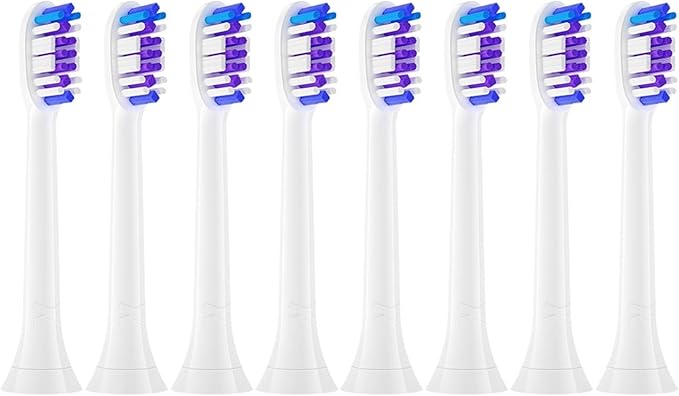 4/8PCS Toothbrush HeadCompatible for Philips Sonicare HX5/HX6/HX9/HX8/HX7 Series Models Hx6920 HX5100 HX6100 HX6610(8PCS)