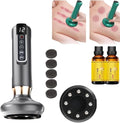 12 Levels Adjustable Handheld Cellulite Massager Charging Heated Guasha Tool Cupping Massage Body Sculpting Machine Cellublast for Cellulite Remover for Body Massager (Grey)