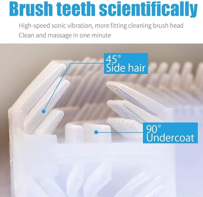 Ultrasonic Toothbrush for Adults Automatic Ultrasonic Toothbrush for Teeth Whitening Rechargeable Electric Ultrasonic Toothbrush for Home and Travel Use 360° Mouth Cleansing (White)