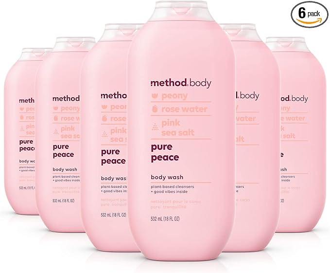 Method Body Wash Pure Peace Paraben and Phthalate Free 18 oz (Pack of 6)