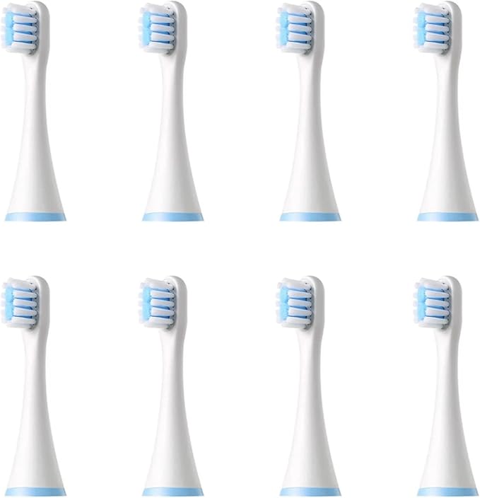 Replacement Toothbrush Heads ForCompatible for SOOCAS C1/MITU MES801/KAISHU/DR.BEI A7 Kids Electric Children Soft Nozzle(8PCS)