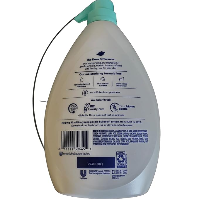 Dove Sensitive Skin Body Wash with Pump 33.8 fl oz. Pack of 3