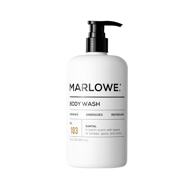 MARLOWE. Santal Body Care Set – Body Wash Lotion &amp Deodorant – Energizing Moisturizing &amp Nourishing with Natural Ingredients Warm Amber &amp Citron Scent