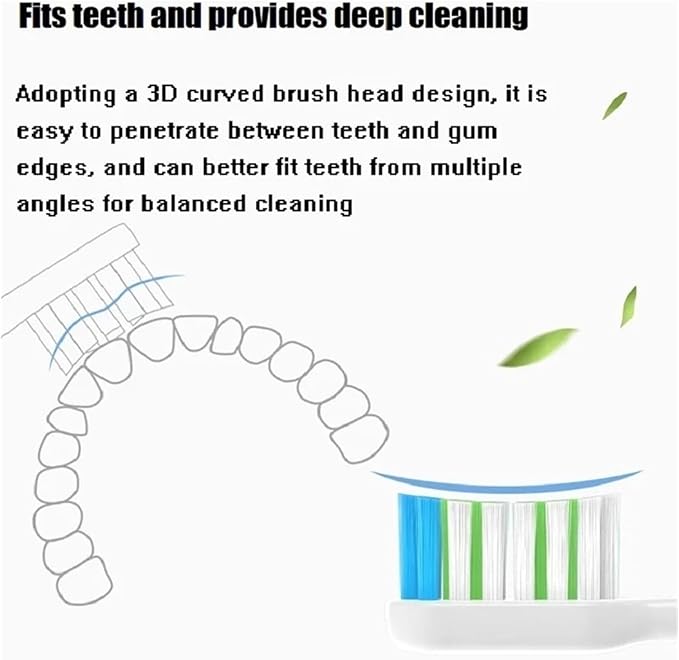 4 Pcs Replacement Brush Heads Compatible for V1/X1/X3/X5/X3U/X3PRO/v1/v2 Electric Toothbrush(4 Pcs Black)