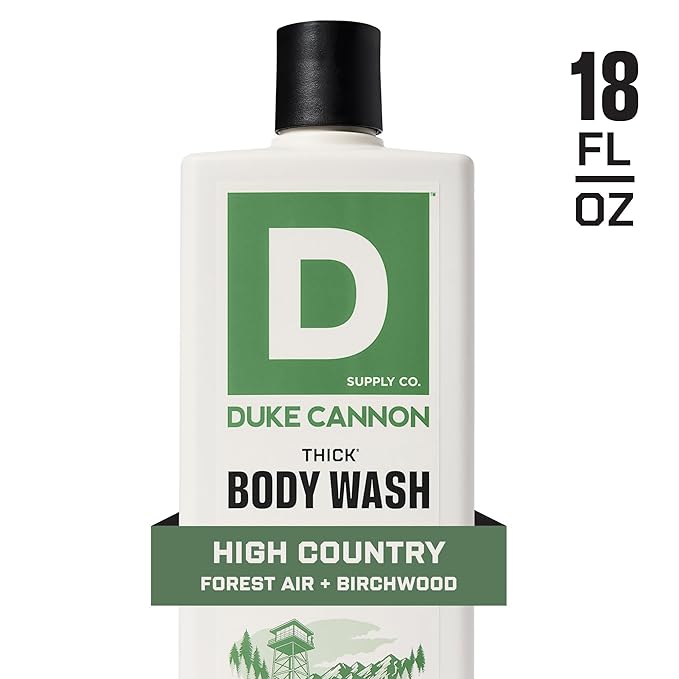 Duke Cannon Supply Co. Thick High-Viscosity Body Wash for Men High Country - Premium Ingredients Plant-Based Thickeners Superior Lather Natural Exfoliate 17.5 Fl Oz (3 Pack)