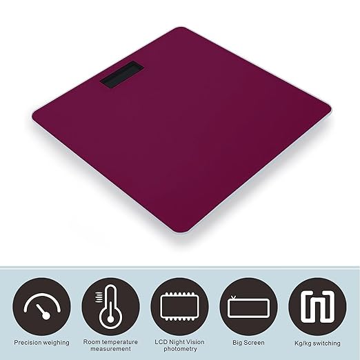 Smart Scale for Body Weight Digital Bathroom Weighing Scale Energy Saving Scale Rose Red