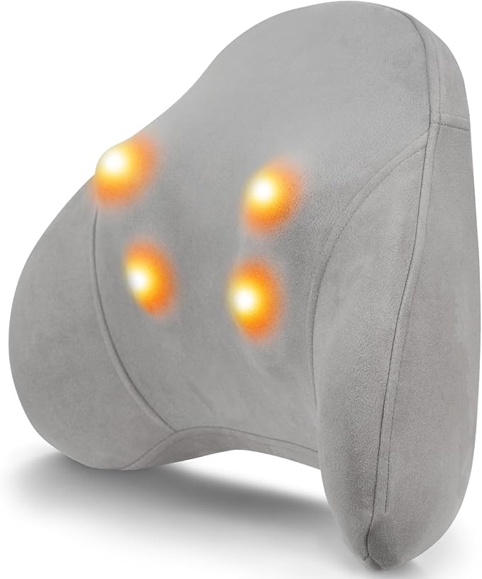 BIBIRE Shiatsu Back Massager with Heat - Deep Tissue Massage for Neck Shoulder &amp Lower Back Pain Relief - Rechargeable Portable Back Massager for Home Office Car