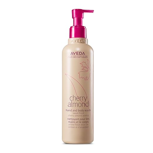 Aveda Cherry Almond Hand &amp Body Wash |with Sweet Almond Oil Cherry Blossom Extract | Sweet Floral Aroma of Tonka Bean Certified Organic Orange Ylang Ylang | 97% Naturally Derived*