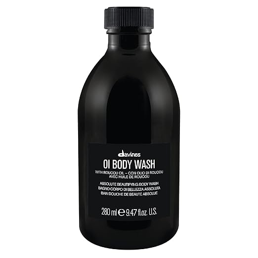Davines OI Body Wash Gently Cleansing Moisturizing Body Wash for All Skin Types - Hydrates &amp Softens Skin with Antioxidant Roucou Oil - Rich Creamy Foam with Signature OI Scent 9.47 Fl Oz