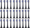 4/8/12/16PCS for XIAOMI MIJIA T700 Replacement Toothbrush Heads Sonic Electric Vacuum DuPon Soft Bristle Brush(Black purple-30pcs)