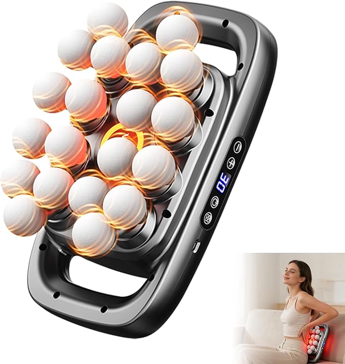20 Head Massage Gun Deep Tissue Body Massage for Back Shoulders Neck Legs Foot Massage Gun deep Tissue Percussion Massager with 3 Modes &amp 30 Intensities Body Muscle Pain Relief(Grey)