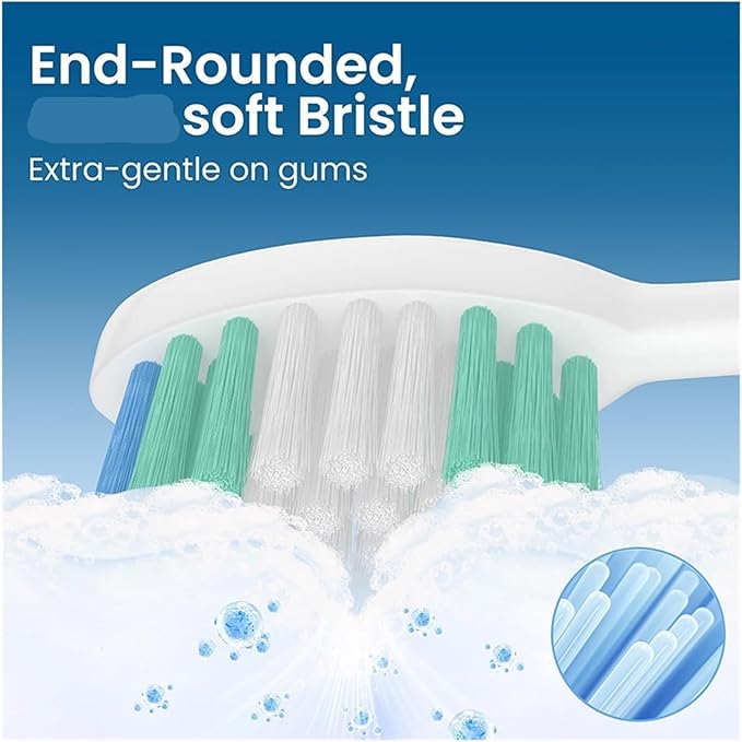 Replacement Electric Toothbrush HeadsCompatible for AquaSonic Black Series/Vibe Series Pro/Duo Pro(10pcs WT)