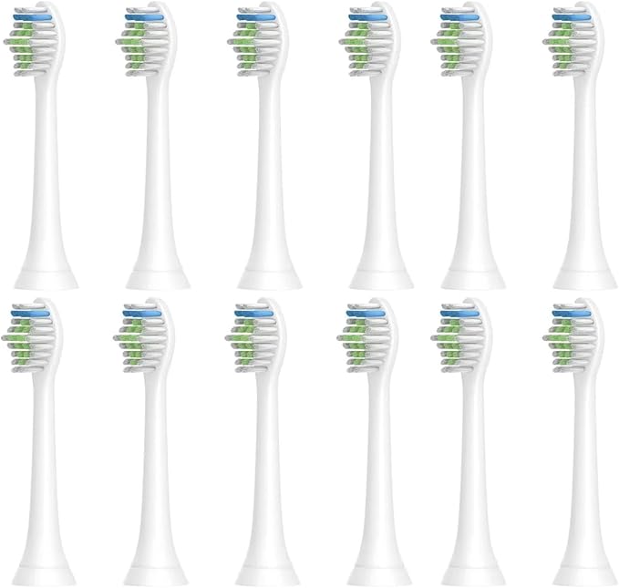 Compatible for 8-18pcs Toothbrush Replacement Heads Soft(12PCS Orange)