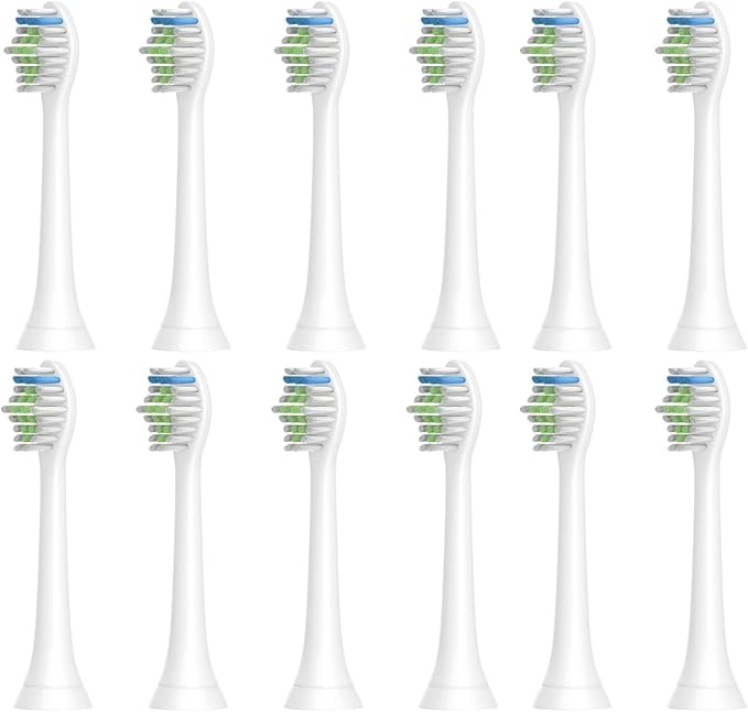 12/16pcs Replacement Brush HeadCompatible for PH Electric Toothbrush(12pcs White)