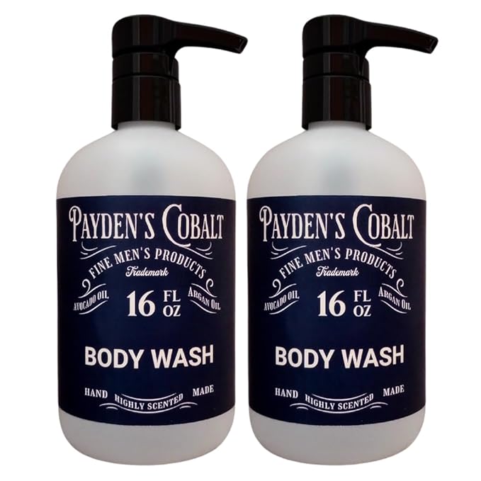 Payden's Cobalt Leather &amp Tea For Men Scented Body Wash 16 Oz (2 Pack)