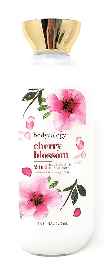 Generic Cherry Blossom 2 in 1 Body Wash &amp Bubble Bath 16 fl oz &amp Cherry Blossom Butter Body Cream 8 oz (Pack of 2)