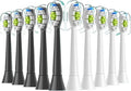 Replacement Toothbrush Heads Compatible with Philips Electric for EasyClean HealthyWhite and Other Snap-On Handles(5White 5Black)