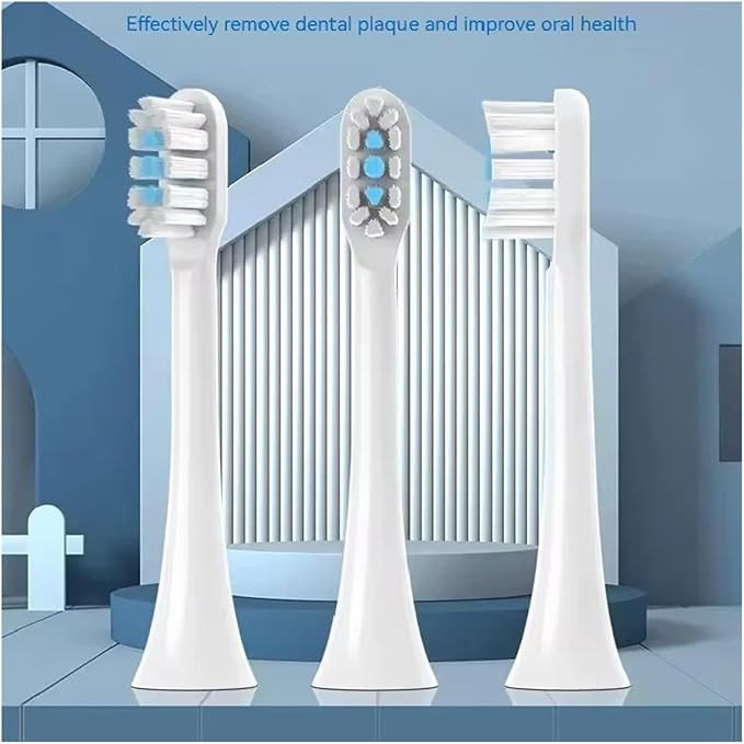 8pcs Toothbrushes Head Compatible for T301/T302/T501/MES605/MES608/MES607(8PCS White)