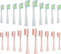 Replacement Brush Head Compatible with Oclean X/X Pro/SE+/ Air / Z1 / F1 / One Electric Toothbrush Soft Bristle Brushes Replaceable Head Fit Sonic(10 White 10 Pink)