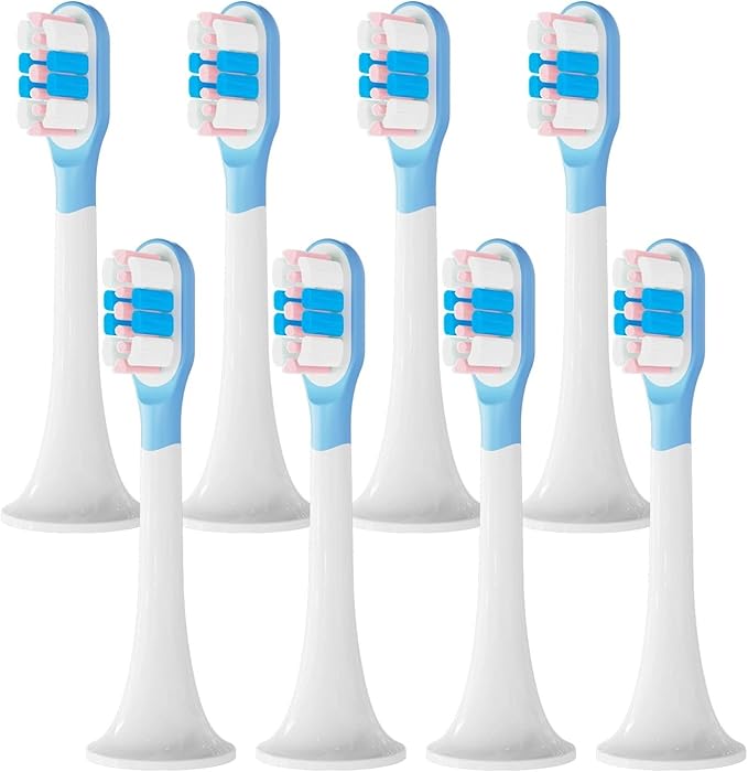 5 PCS Replacement Toothbrush Heads Compatible for T300 T500 Sonic Electric Teeth Brush Soft Teethbrush Nozzles(8 BJ Pink)