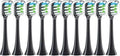 10pcs Replacement Brush HeadsCompatible for SOOCAS X3 X5 V1 X3U Soft Bristle Electric Toothbrush Sealed Packed(10pcs Black)