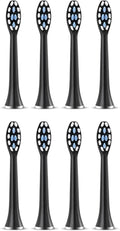 Compatible for SUBORT Bair Replacement Toothbrush Heads - Fits S7/X7/X7S/X11/X11S Nozzles Bristles Accessories(8pcs Black)