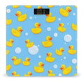 Women's Fashion Automatic Switch Digital Bathroom Weighing Scale Smart Scale Cute Funny Blue Bubbles Yellow Rubber Ducks