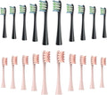 Brush Head Replacement Compatible for Electric Toothbrush Soft Bristle X/X PRO/ Z1 Brushes Replaceable Fit(10 Black 10 Pink)