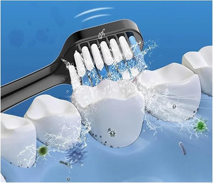 Replacement Toothbrush Heads 10 Pcs BrushCompatible with Waterpik 5.0/9.0 (WP-861/CC-01)(10 Black)
