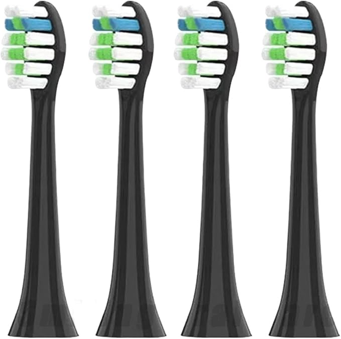 Compatible for Imay P7/P8/P9/P10/P11/P15/P20/P30/K10 Electric Toothbrush Head Bristle Replacement Brush Heads Nozzles(4PCS Black)