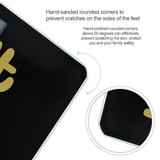 Don't Be A Prick Digital Bathroom Scale for Body Weight Lighted LCD Display Round Corner