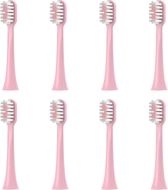 Replacement Toothbrush HeadsCompatible for Sarmocare S100 S200 S600 S700 S800 S900 S710 S820 S910 Electric(8pcs Pink)