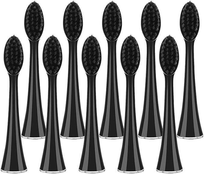 Replacement Electric Toothbrush Heads 10PCS Whiting Bamboo Charcoal Brush Heads Compatible for Burst Seago S9(20pcs)